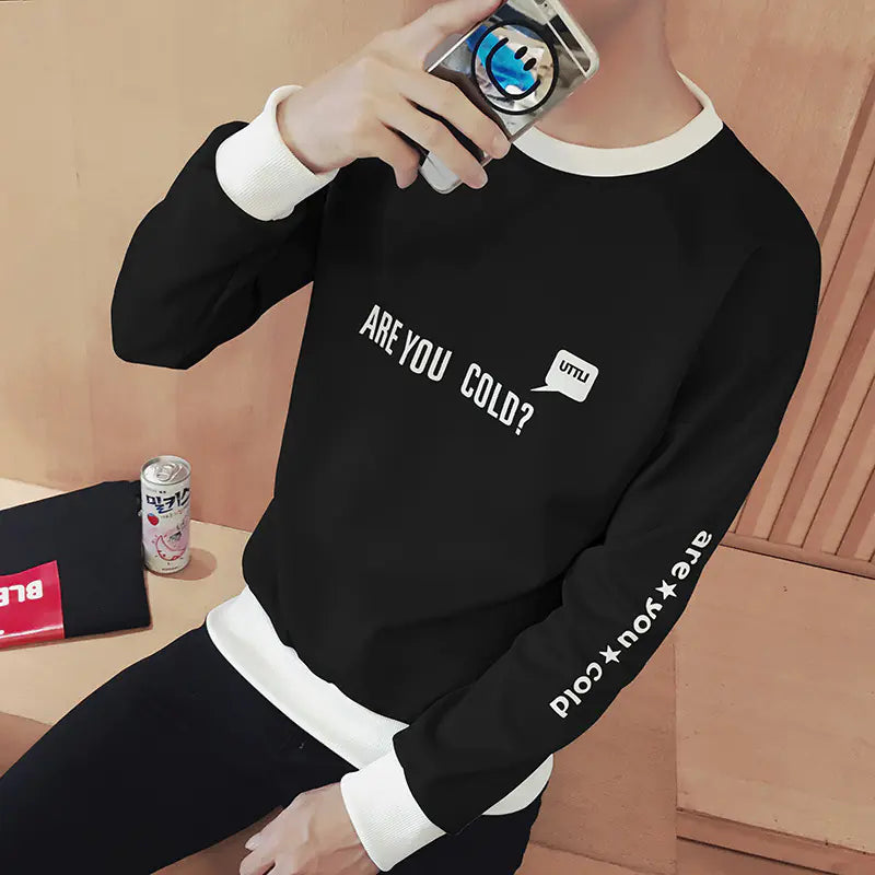 White Long Sleeve Crew Neck Sweatshirt