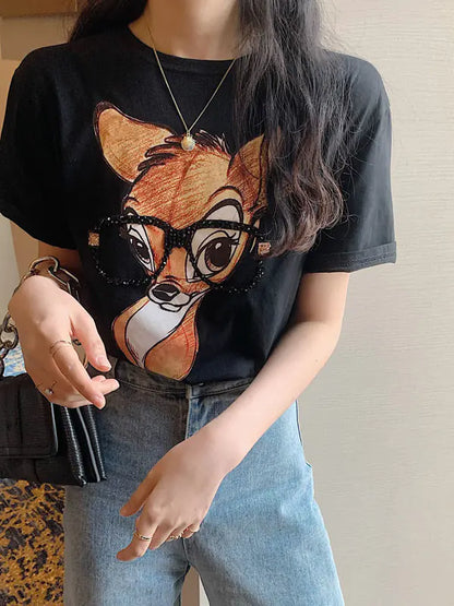 Korean Style Loose Casual Summer T-Shirt for Women