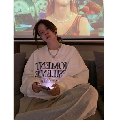 Women's Casual Round Neck Loose Sweater for Spring/Fall