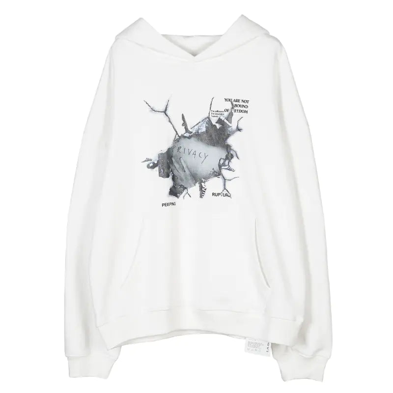Oversized Retro Korean Hip Hop Sweatshirt in Cotton