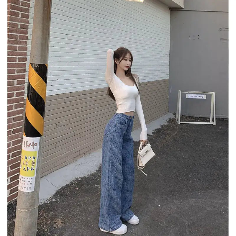 High-Waist Straight-Leg Jeans for Women