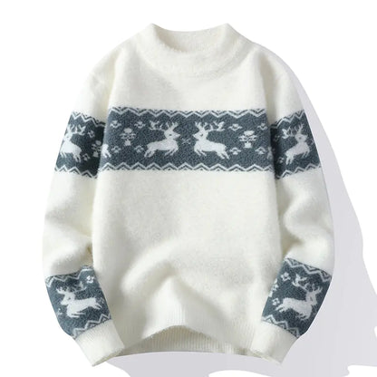 Golden Mink Men's Half Turtleneck Sweater for Autumn/Winter